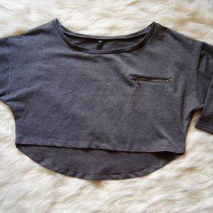 Women's Zinga 3/4 Sleeve Gray Shirt Size Small